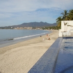 Infinity pool overlooking the beach